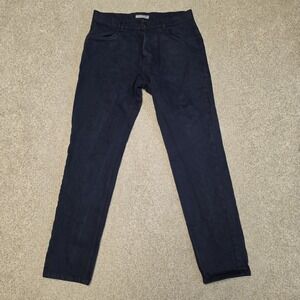 Luca Faloni Jeans Mens UK 32 IT 48 Navy Blue Cotton Straight Made In Italy